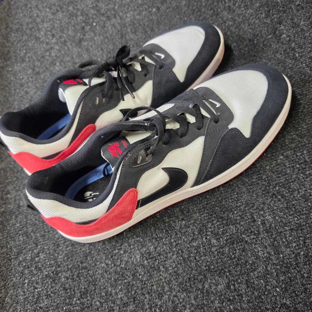 Nike SB Alleyoop White Black University Red Skate Shoes CJ0882-102 Mens 13
